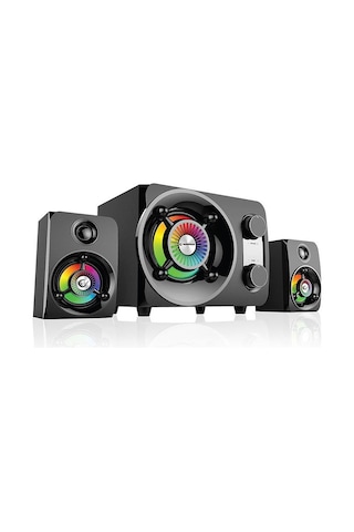 Rampage Rms-G8 2+1 25W Bluetooth+Usb-Sd-Fm Rainbow Siyah Led Işık