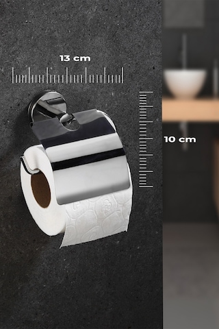 Yapışkanlı Tuvalet Kağıtlığı Wc Kağıtlık Tuvalet Kağıdı Askısı Geniş Kapak Krom S-109