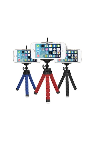Mini Esnek Ahtapot Telefon Tripodu Selfie Masa Üstü Standı Mini Esnek Ahtapot Telefon Tripodu Selfie Masa Üstü Standı