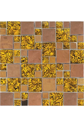 Mk04 Granitto Bronz Bakır Cam Mozaik