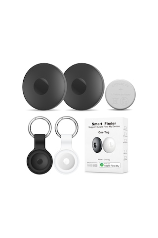 Maiyame F18 Bluetooth , Mfi Onaylı, Apple Bul App Uyumlu, 10 Aylık Pil Ömrü, Evet/seyahat Eşyaları Kayıp Engelleyici, Siyah 2 Adet Düğme Pil