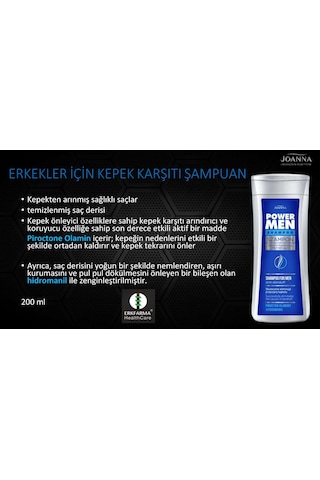 Joanna Power Men Kepeğe Karşı Etkili Şampuan 200 ML