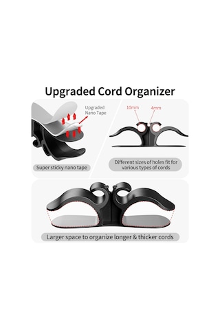 Fosenze 6 Adet Beyaz Mutfak Aleti Kablosu Düzenleyici - Blender, Kahve Makinesi, Fritöz Kablolarını Tutucu Ve Sarıcı