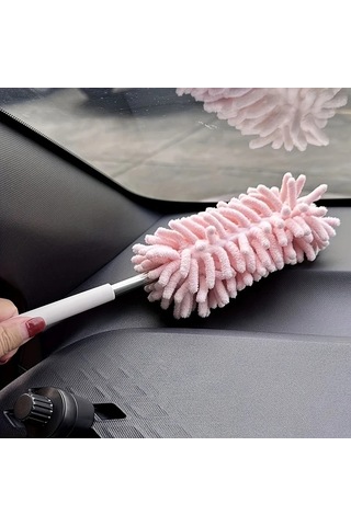 Fochsia Pink 1 Adet Ayarlanabilir Araç Vakumu Esnek Uzun Saplı Ev Ve Araç Temizliği İçin