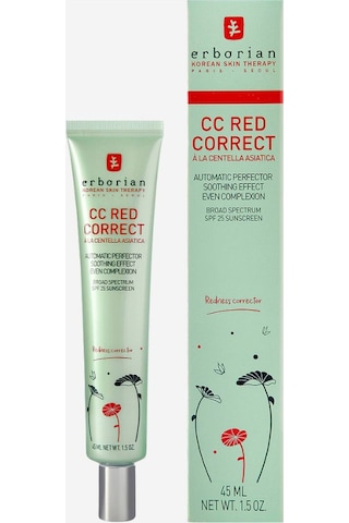 Erborıan Cc Red Correct Spf 25, Yeşil Renk Krem 44,4ml Çok Renkli