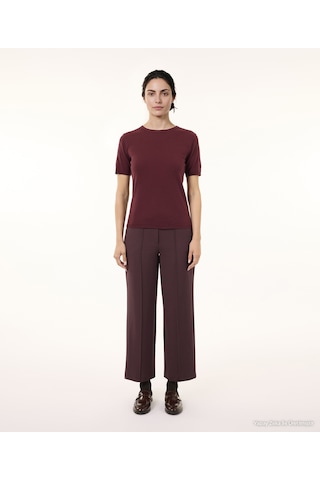 Yargıcı Regular Bisiklet Yaka Kısa Kol Kazak 26kktr2106x 016 Bordo