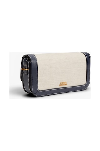 Tommy Hilfiger Th Scrıpt Flap Crossover Canvas Kadın Mavi Çanta - Aw0aw18737