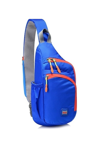 Outdoor Spor Çantası Erkek Kadın Koşu Yürüyüş Bisiklet Seyahat İçin Pratik Göğüs Çantası Mavi