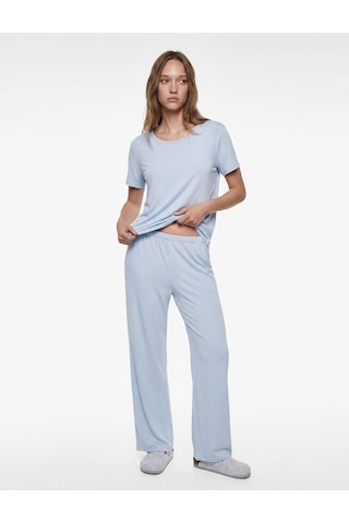 Koton Beli Lastikli Cepli Viskon Pijama Altı Mavi 6slk40029mk