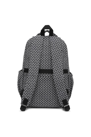 Büyük Boy Laptop Bölmeli Çok Cepli Su Geçirmez Krınkıl Kumaş Çanta Siyah/beyaz Çok Renkli
