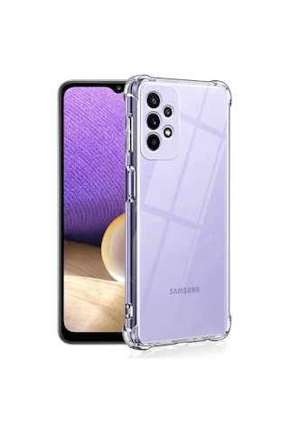Zore Samsung Galaxy Uyumlu A23 Kılıf Omsy Kamera Korumalı Nitro Anti Shock Silikon - Renksiz