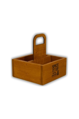 Rustik Sos Sunum Kutusu 4 Ad 95gr Sos Kapasiteli 16x16cm