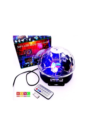 Küre Disko Topu Müzik Çalar Renkli Lazer Işıklı Bluetooth 5365