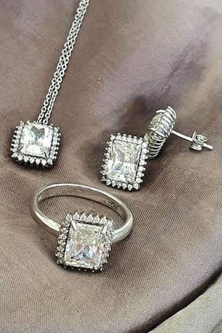 Sky Dıamond Gümüş Lüks Takı Seti (516767273)