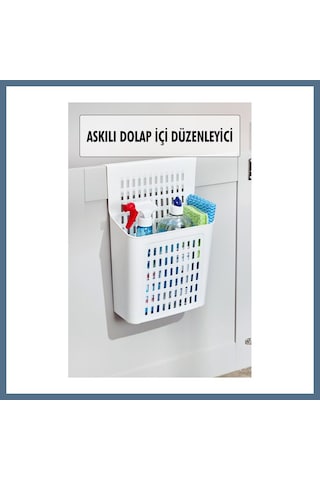 Buradabulabilirsin Askılı Dolap Içi Düzenleyici & Sepet Raf Organizeri & Çok Amaçlı Düzenleyici & Deterjanlık Şampuanlık Bbz Çok Renkli