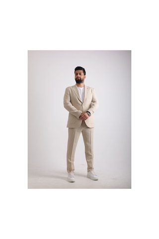 Fashion Plaza Yazın En Favori Kumaşı Gofre Kumaş Spor Takım Elbise Bej