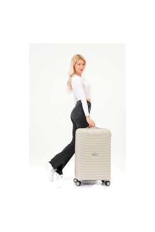 Keo-plus Kemik Orta Boy Silikon Kırılmaz Pp Valiz Siyah