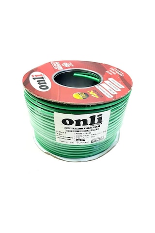 Onli Rg6U6 Yeşil Anten Kablosu 100 Metre 64 Tel