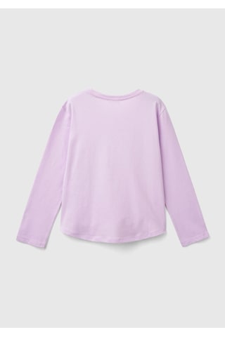 Benetton Kız Çocuk Uzun Tshırt Çocuk Sweatshirt Mor