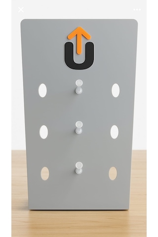 Upeka 3'lü Pleksi Modern Mağaza Ofis Ev Masaüstü Gözlük Standı Gri Renk 35cm Açık Gri