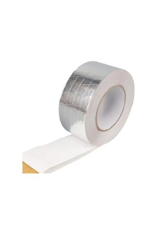 Yanmaz Yalıtım Bandı - Yapışkanlı Fiberglas Lif Takviyeli Alüminyum Folyo, 96 Mm X 25 Metre