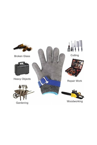 Kasap Eldiveni Kesilmez Çelik Eldiven Paslanmaz Metal Tel Hasır Ö (499224707)