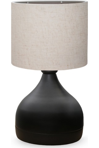 Milano Metal Gövdeli Abajur Krem Kırçıllı Kumaş Yatak Odası Salon Cafe Aydınlatma Krem