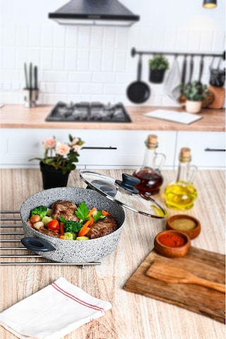 Granit Yanmaz Yapışmaz Yakamoz Model Pilav Tenceresi 26 Cm