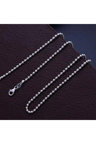 Pigado 316l Paslanmaz Çelik 2 Mm Yuvarlak Top Model Unisex Kolye 001