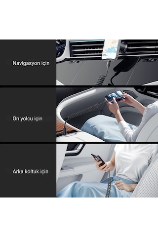 Essager Pd 100w Type-c To Type-c 1.8m Yaylı Spiral Data Ve Hızlı Şarj Kablosu, Kopmaz, Karışmaz Kablo