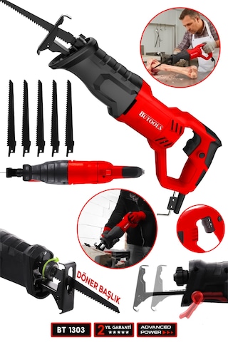 Butools ST-12 9000 Xdrive Tilki Kuyruğu Testere Makinesi Kırmızı