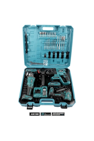Assur 21V 3 Lü Set Şarjlı Kırıcı Delici Hilti + Taşlama Makinesi + Somun Sıkma Makinesi - 3007