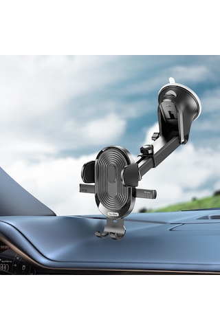 Go Des Gd-hd353 360 Derece Dönebilen Vakumlu Tasarım Araç İçi Telefon Tutucu Siyah Siyah