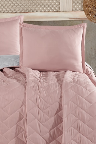 Microfiber Çift Kişilik Yatak Örtüsü Seti Aragon Pudra