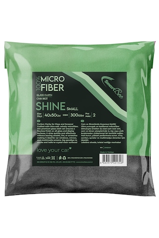 Smartbee Shıne 2 Li Mikrofiber Kalın Oto Cam Bezi 40 50 300gsm