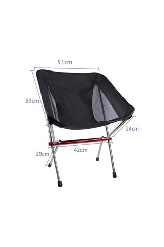 Ambition Teleskopik Destek Ayağı İle İyi Açık Katlanır Sandalye, Siyah