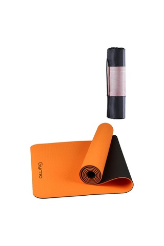 Ekolojik 6mm Tpe Yoga Matı Pilates Minderi Turuncu Diğer