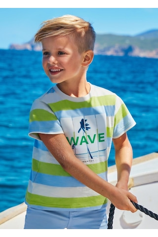 Mayoral Erkek Çocuk Çizgili Tshirt Yeşil