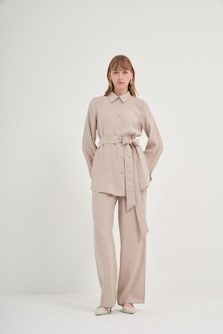 FTZ Women Ftz Modal Pantolonlu Takım Taş 31011 Taş