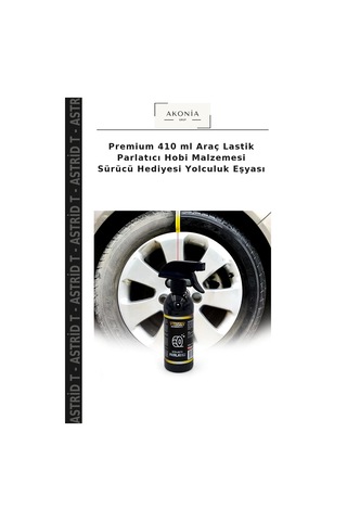 Premium 410 Ml Araç Lastik Parlatıcı Hobi Malzemesi Sürücü Hediyesi Yolculuk Eşyası