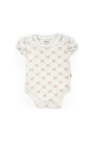 Bebek 2li Kısa Kollu Zıbın Body %100 Organik Pamuk, Bebek-yenidoğan-csy8137 Taş Rengi