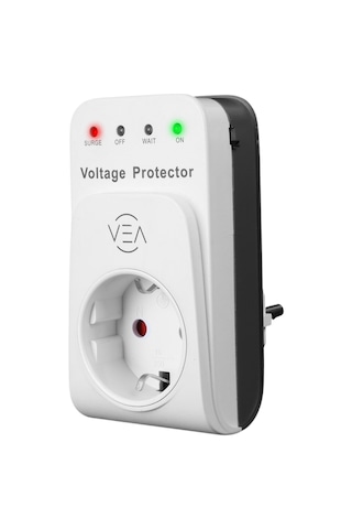 Ayt Vea Ve-25531 15a 3520w Tekli Aşırı Yüksek Gerilim Akım Korumalı Priz Led Göstergeli Akım Koruyucu Priz 0