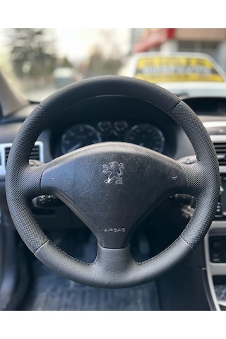 Peugeot 307 Araca Özel Direksiyon Kılıfı Noktalı Mat Siyah