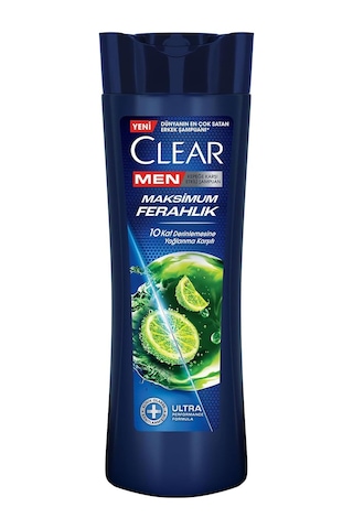 Clear Men Kepeğe Karşı Etkili Şampuan Maksimum Ferahlık 350 Ml Beyaz