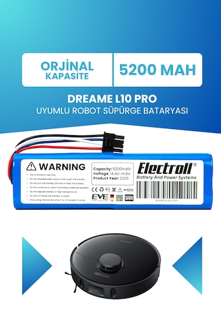Dreame L10 Pro Uyumlu Batarya 5200mah