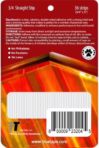 True Tape Elastibond Protez Saç Bandı 36 Adet Düz (2Cm X 7.5Cm)