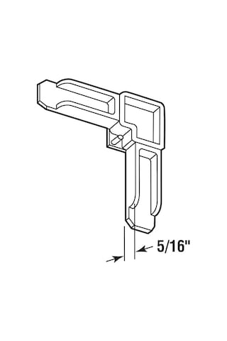 Prime Line Mp7729 50 Screen Çerçeve Köşe, 5/16 X 3/4 İnç, Beyaz Plastik, 50 Adet