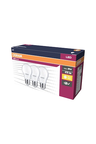Led Klasik Lamba Beyaz Işık 470 Lm E27 3'lü Standart
