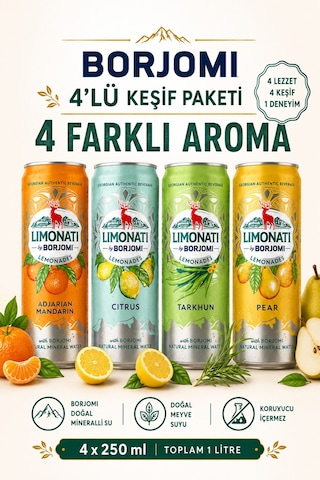 Limonati Keşif Paketi Teneke Kutu 330 Ml X 4