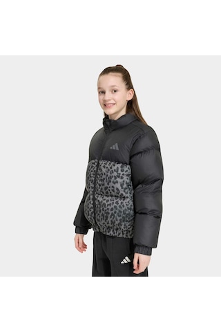 Adidas Synthetic Down Allover Print Çocuk Siyah Mont Kh0202